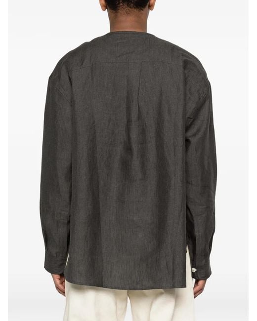 Jacquemus Gray Long-Sleeve Striped Shirt for men