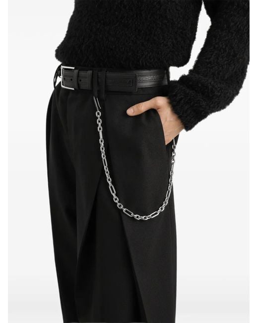 Dolce & Gabbana Black Pantalon Panama En Laine for men
