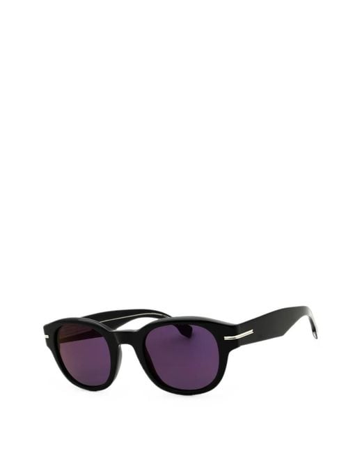 Boss Purple Round-Frame Sunglasses for men