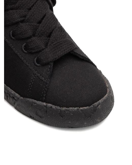 General Scale. Black Canvas Low-Top Sneakers for men