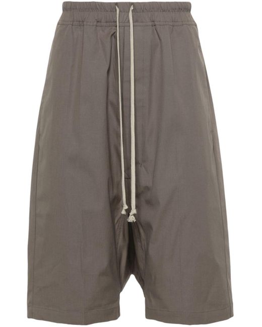 Rick Owens Gray Pods Drop-crotch Shorts for men