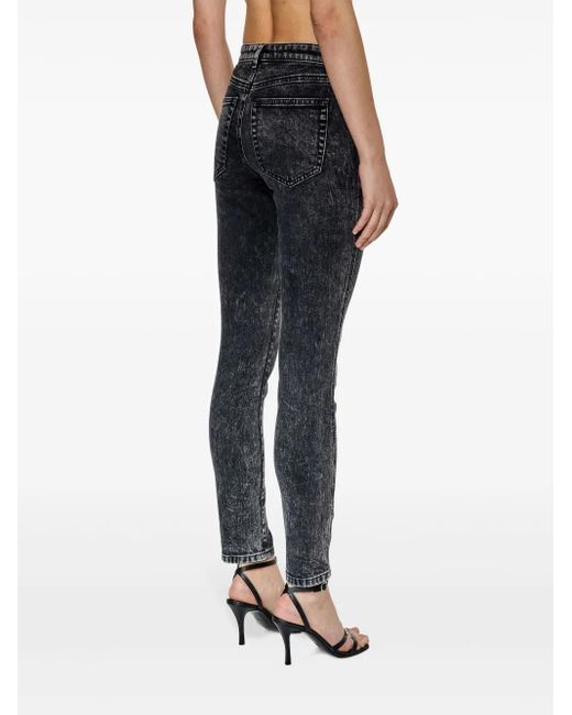 DIESEL Blue Halbhohe Babhila Skinny-Jeans