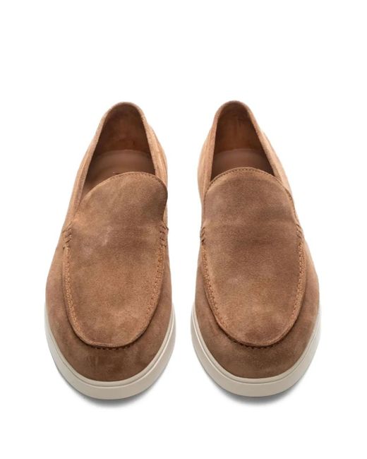 Poche Paris White Suede Loafers for men