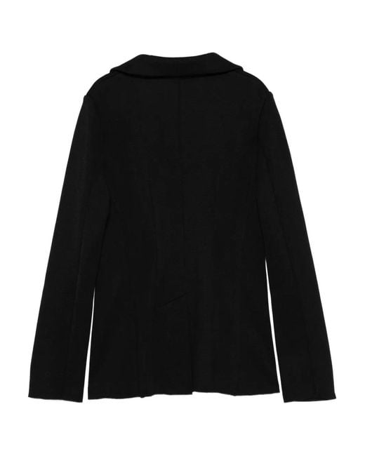 Charlott Black Double-Breasted Blazer