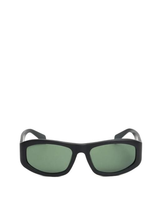 Stussy Green Landon Rectangle-Frame Sunglasses