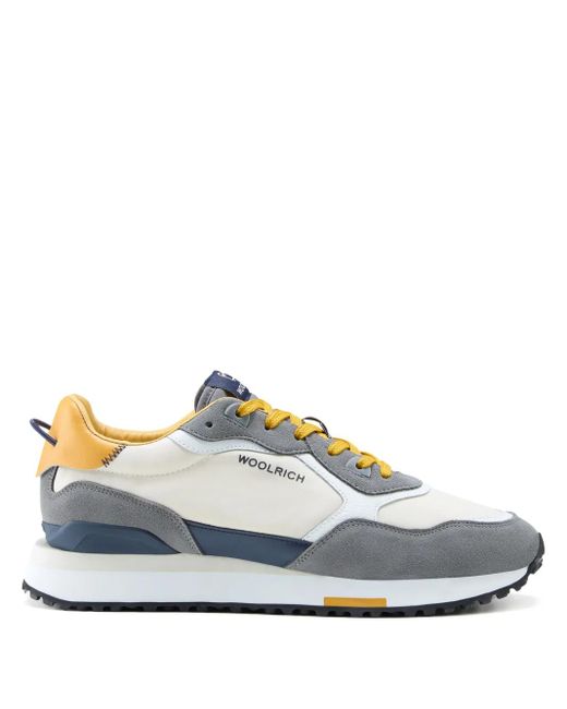 Woolrich White Retro Panelled Sneakers for men