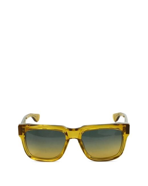 Chrome Hearts Green Square-Frame Sunglasses