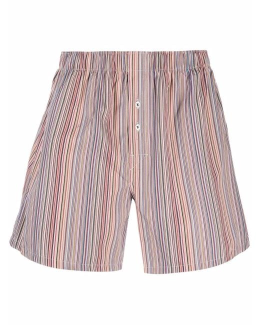 Boxer A Righe di Paul Smith in Red da Uomo