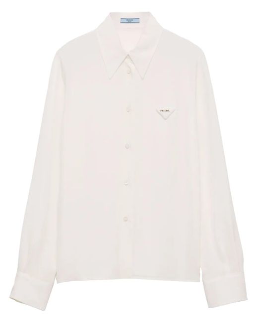 Prada クレープデシン シャツ White