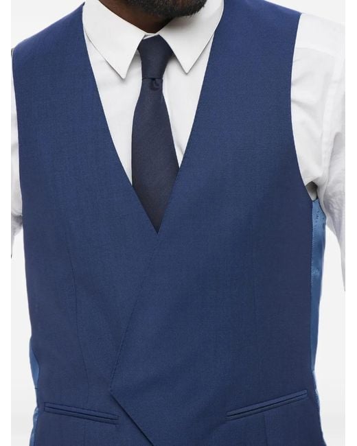 Corneliani Blue Sleeveless Waistcoat for men