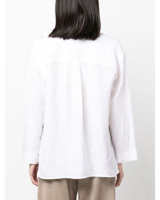 Max Mara Button-up Blouse in het White