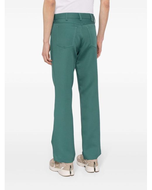 Pantalones rectos lisos Kolor de hombre de color Green