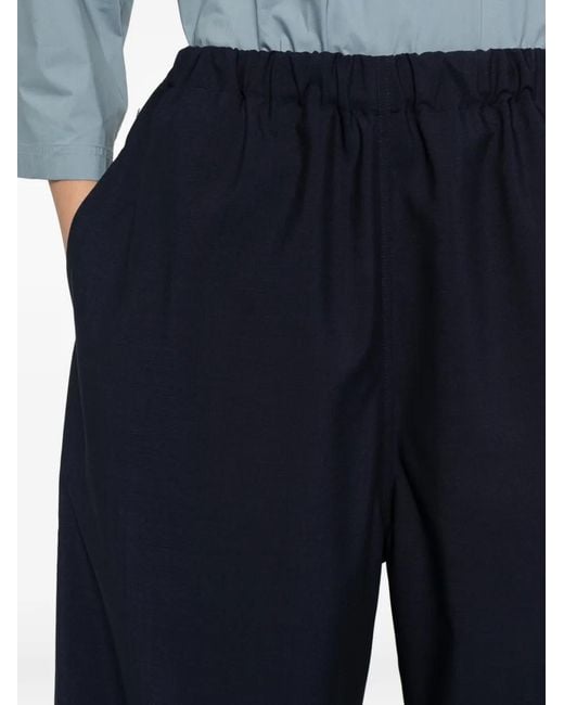 Sofie D'Hoore Blue Pavon Elasticated-Waist Palazzo Pants