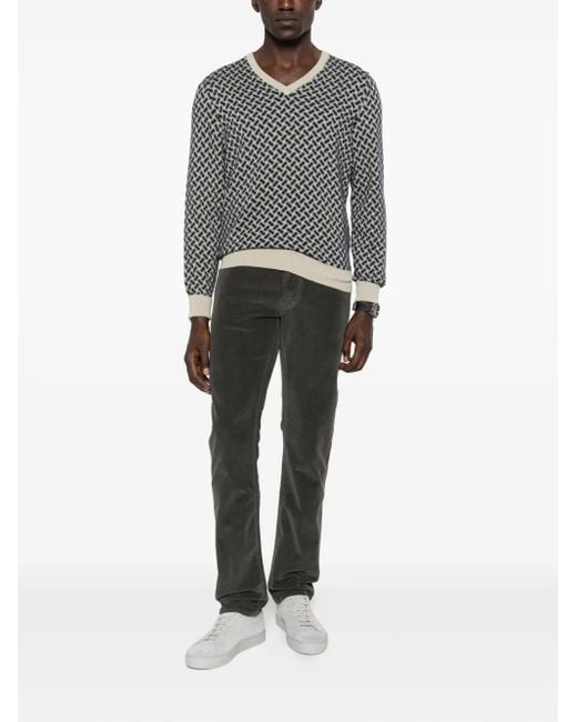 Jacob Cohen Gray Corduroy Trousers for men