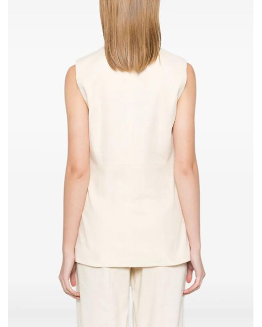 Sandro Natural Dart-Detail Waistcoat