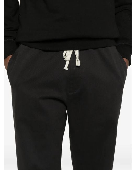 State of Order Black Drawstring Trousers for men