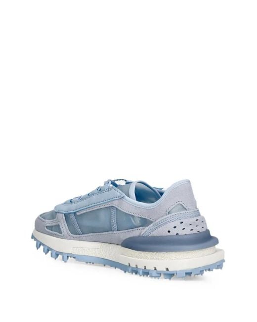 Lacoste Blue Panelled Logo-Patch Sneakers