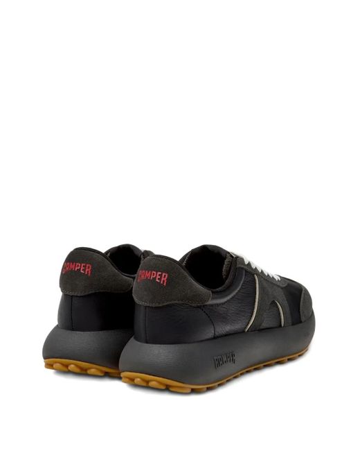 Camper Black Pelotas Athens Leather Suede Sneakers