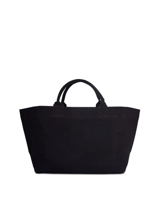 Ganni Blue Logo-Print Tote Bag