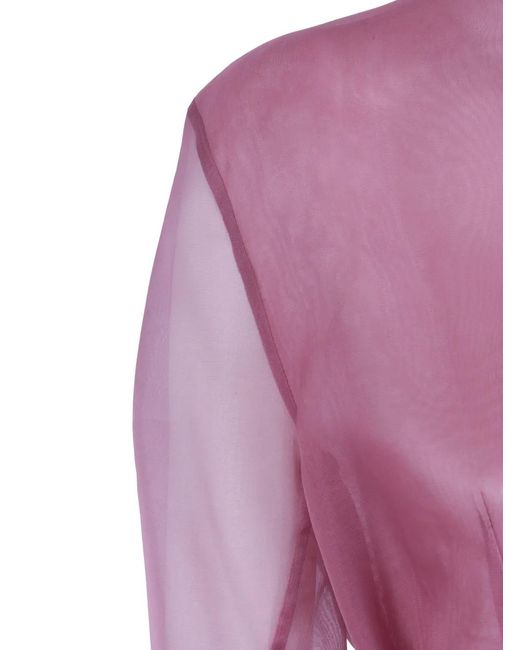 Antonelli Purple Sheer Belted Jacket