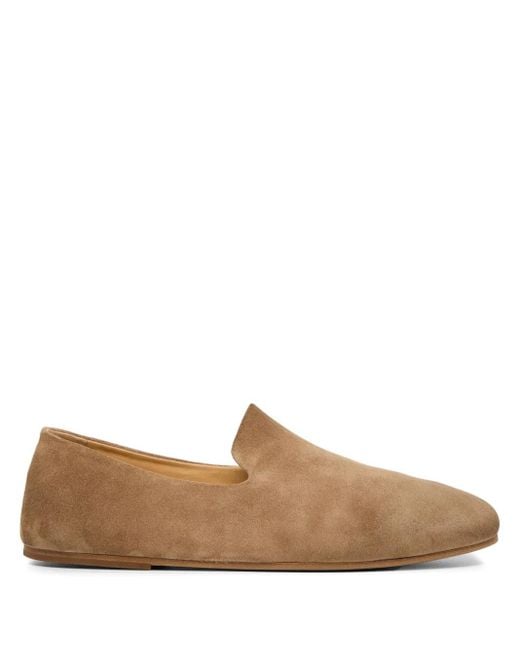 Marsèll Brown Round-Toe Suede Loafers for men