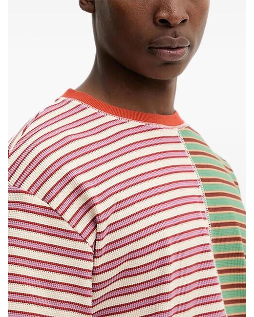 Desigual Red Striped Short-Sleeve T-Shirt for men