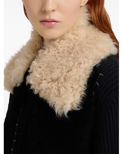 Veste À Col En Fourrure Marni en coloris Black