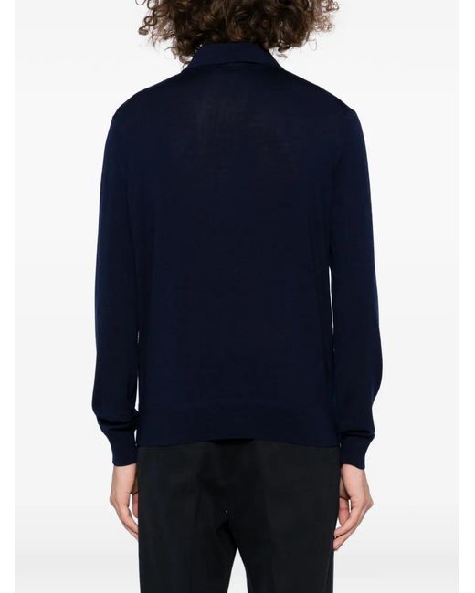 Tom Ford Blue Wool Polo Shirt for men