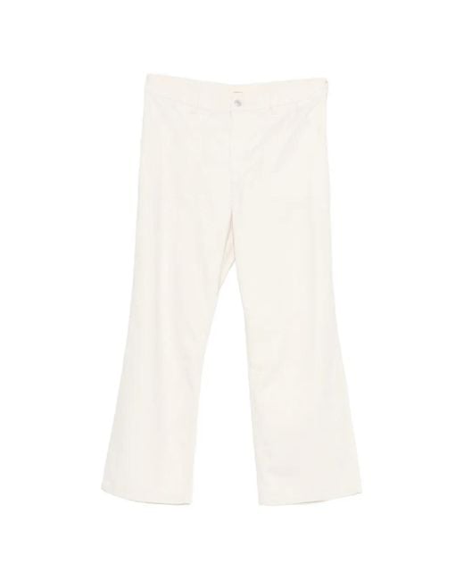 Jeanerica White Button-Fastening Trousers for men