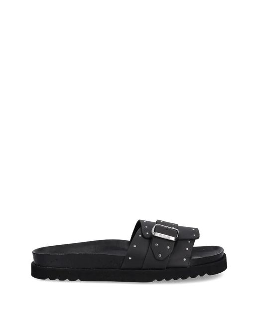 Scholl Black Claquettes À Détail De Boucle