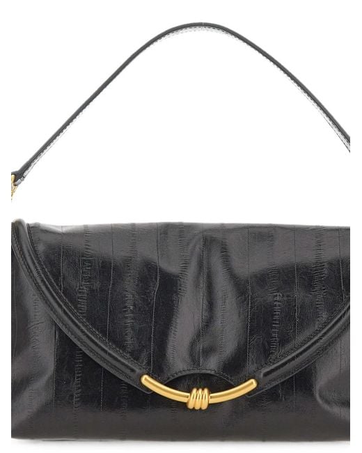 Gianni Chiarini Black Bea Striped-Effect Shoulder Bag
