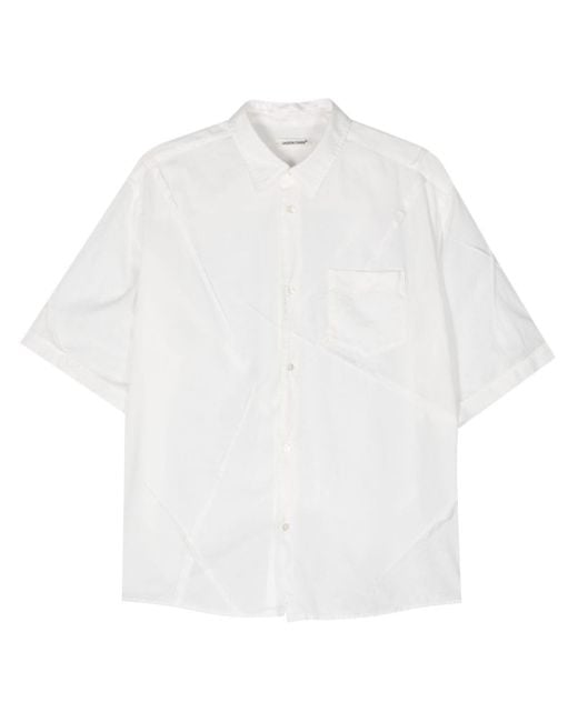 Undercover White Patch-pocket Semi-sheer Shirt for men