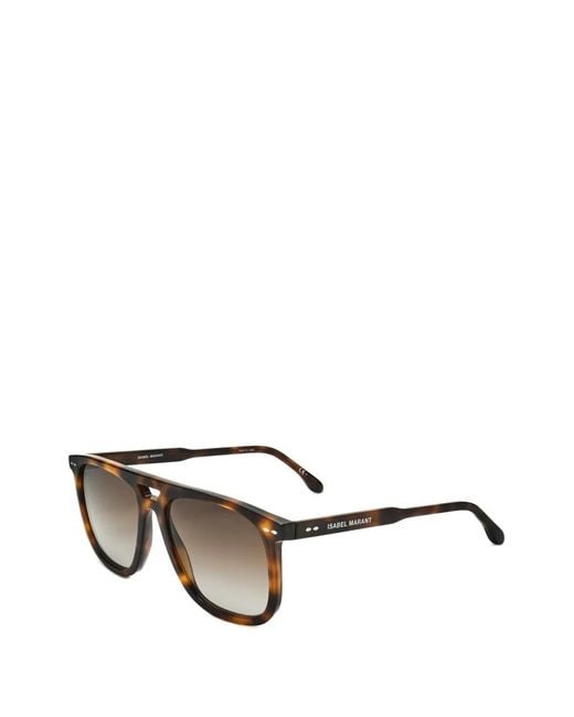 Isabel Marant Metallic Tortoiseshell-Effect Pilot-Frame Sunglasses
