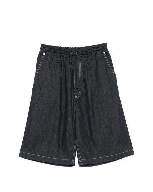Comme des Garçons Blue Contrast-Stitch Shorts for men