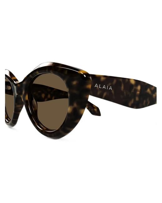 Alaïa Black Tortoiseshell-Effect Cat-Eye Sunglasses
