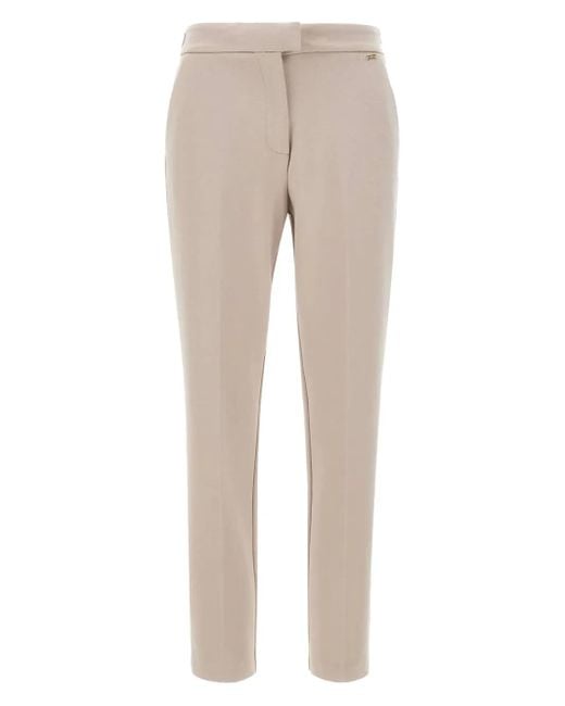 Pantalones con cinturilla elástica Kaos de color Natural