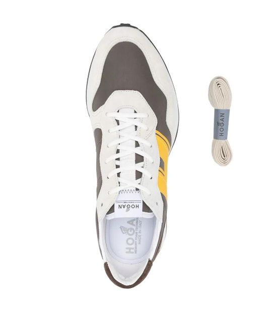 Hogan Brown Sporty Low-Top Sneakers for men