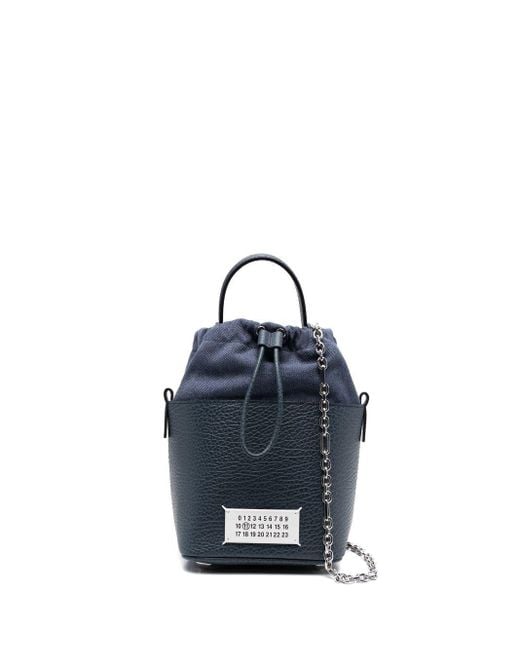 Maison Margiela Leather Mini 5ac Bucket Bag in Blue | Lyst Canada