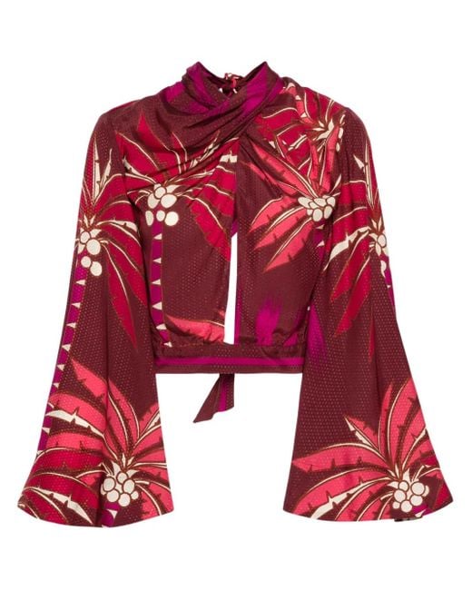 Johanna Ortiz Top Met Print in het Red