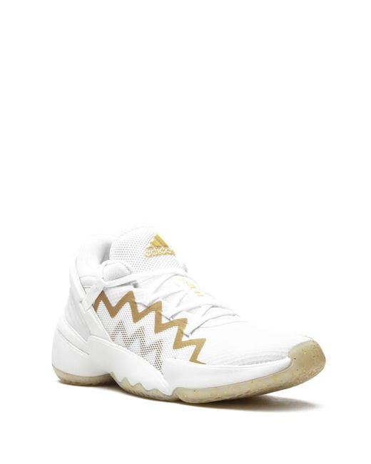 Adidas White D.O.N Issue 2 Metallic" Sneakers for men