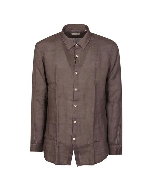 Altea Brown Chemise À Boutonnière Sur Le Devant for men