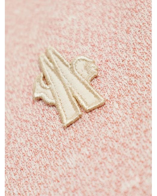 Moncler Pink Logo-Patch Hoodie