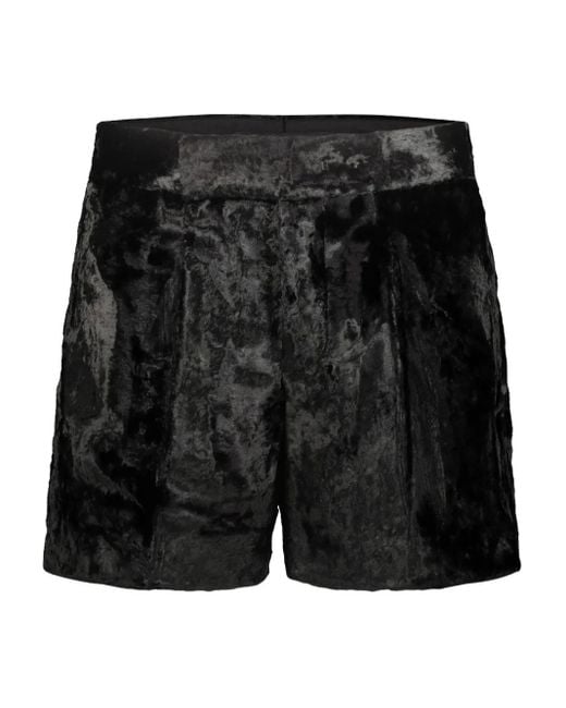 SAPIO Black N°7C Velvet Shorts