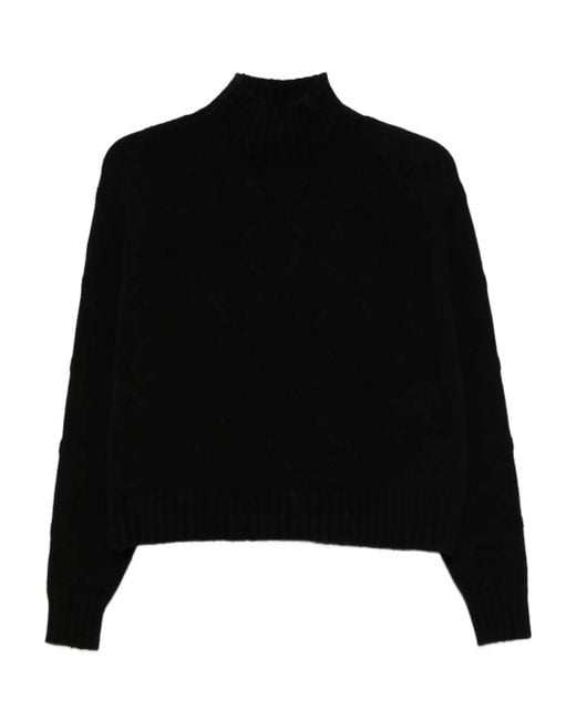 Elisabetta Franchi Black High-Neck Sweater