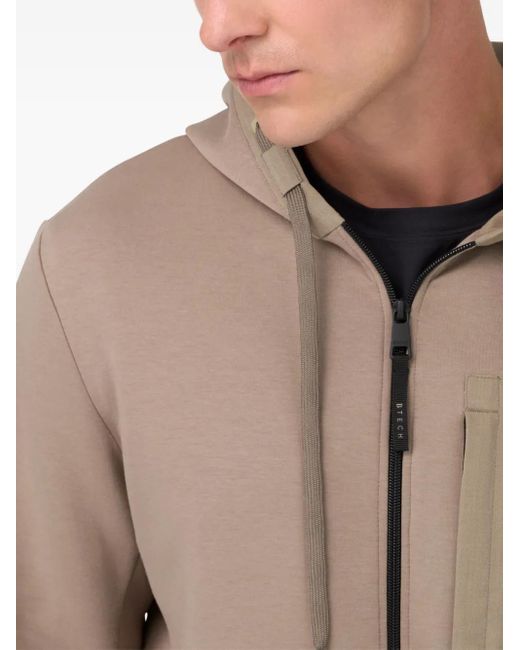 メンズ Boggi ジップアップ スウェットシャツ Brown