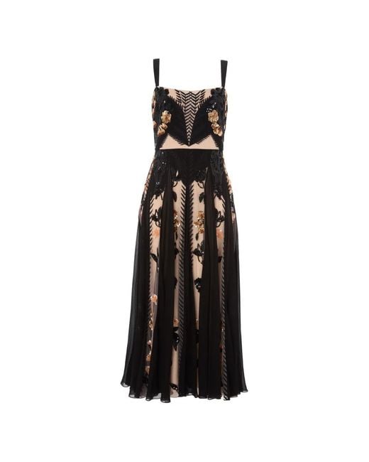 Temperley London White Gilded Sequin-Embellished Midi Dress