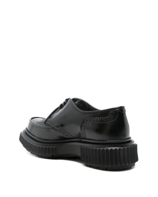 Adieu Black Leather Oxford Shoes for men