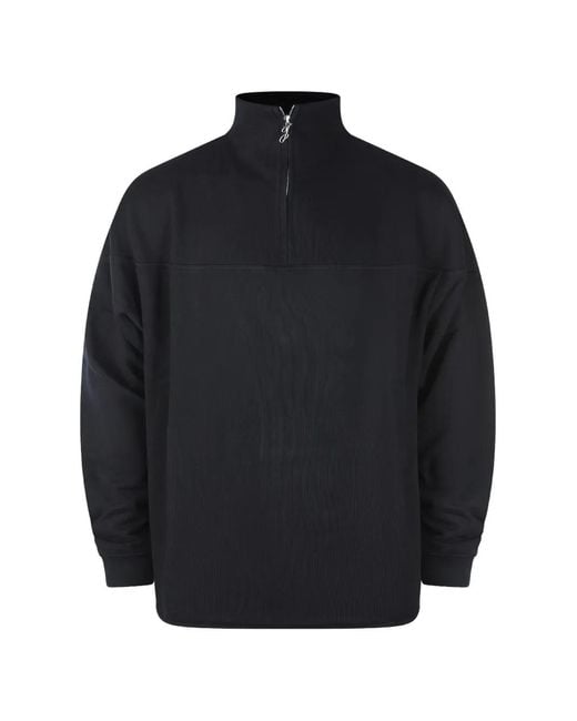 Jacquemus Black Rond Carré Zip Neck Shirt for men