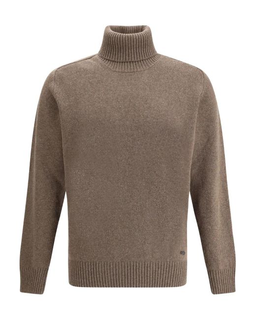 メンズ Brooksfield タートルネック セーター Brown