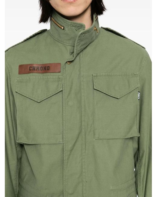 PEACE AND AFTER Green Cotton Military Jacket for men